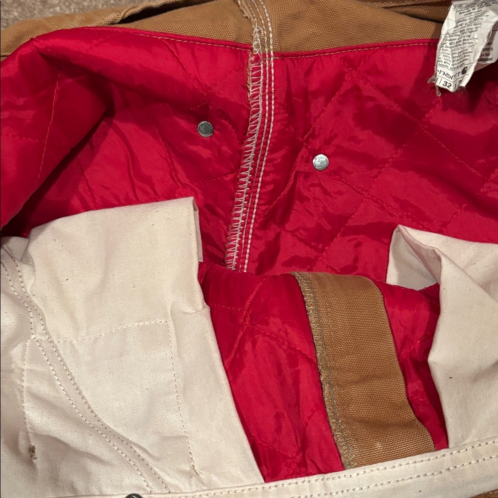 Vintage Carhartt Insulated Canvas Duck Bib Overalls - Picture 6 of 8